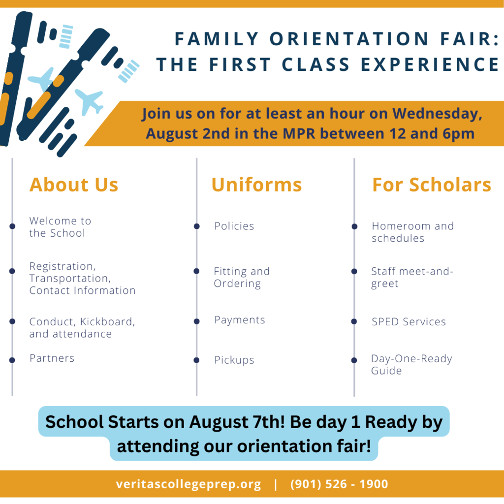 VCP Orientation Fair - Wednesday, August 2nd from 12-6pm.